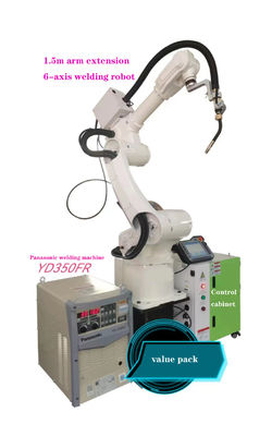เครื่องเชื่อมหุ่นยนต์อุตสาหกรรมอลูมิเนียม 6 แกน 380V ความเร็วสูง